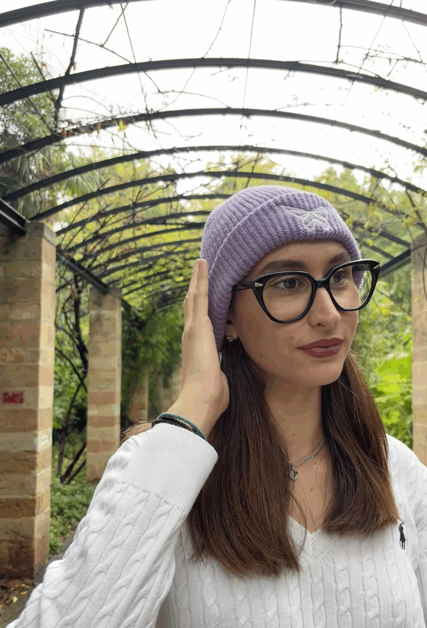 tempImageuiuCEm Πλεκτός Σκούφος Beanie - Λιλά - Image 1