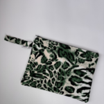 GREEN LEOPARD Wristlet Bag Medium